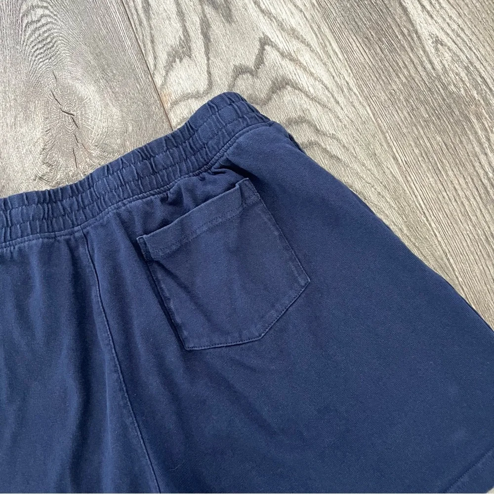 POLO RALPH LAUREN Patch Logo Navy Blue Jersey Shorts Size M